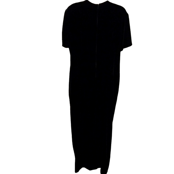 🔵BOGO FREE🔵 Vintage 90's Dressy Betsy Black Velvet Maxi Dress Sz 16 - Picture 3 of 5